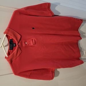 Polo by Ralph Lauren polo shirt Men's L Coral with navy logo